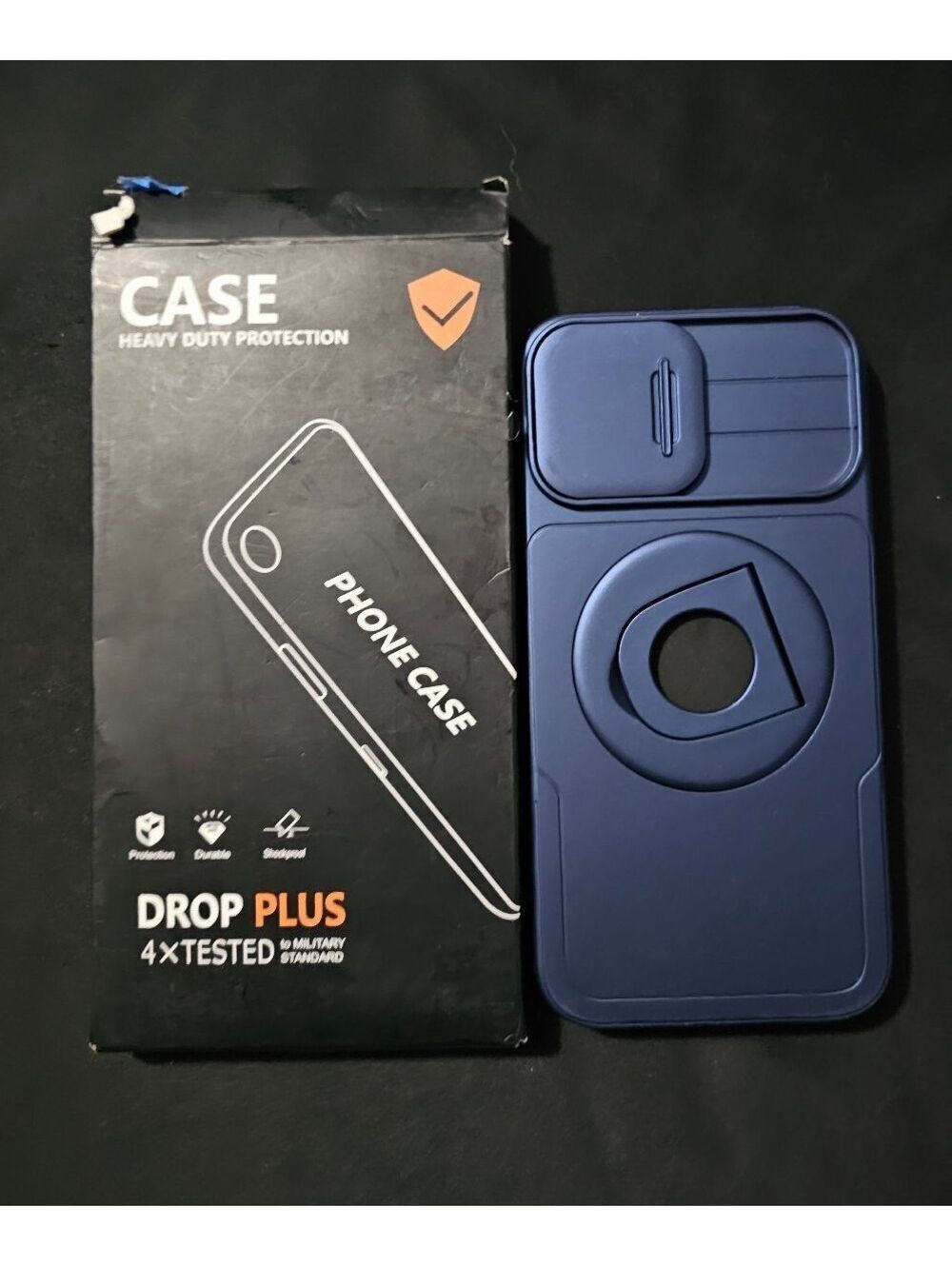 Heavy Duty Protective iPhone 16 Pro Case with Camera Cover and Ring Holder